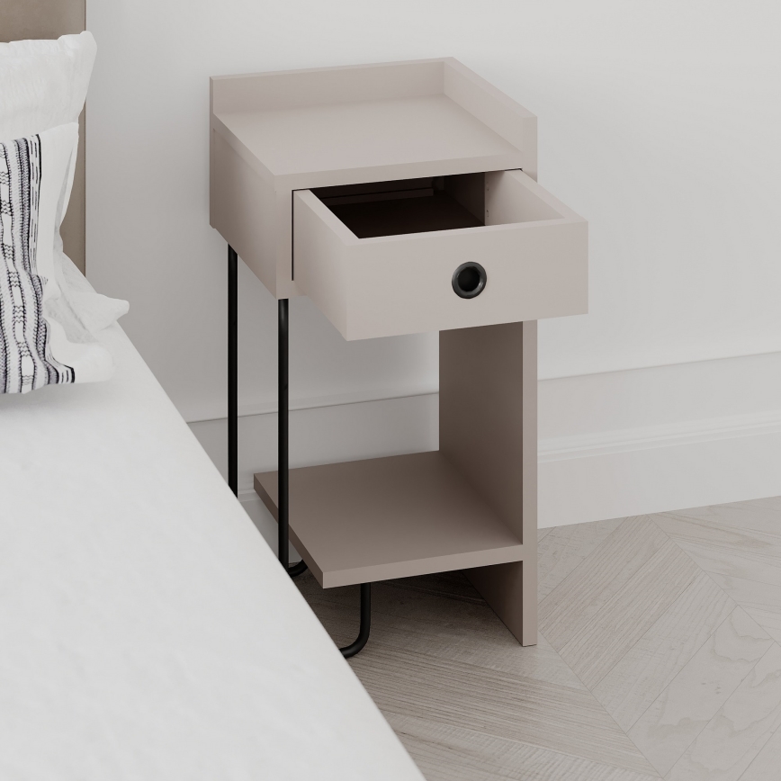 Mesa de cabeceira SONY taupe