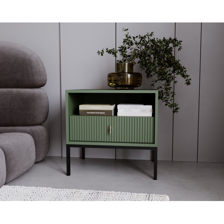 Mesa de cabeceira SUE verde/preto