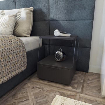 Mesa de cabeceira TEKOBA 52x42 cm antracite