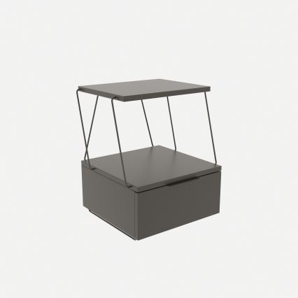 Mesa de cabeceira TEKOBA 52x42 cm antracite