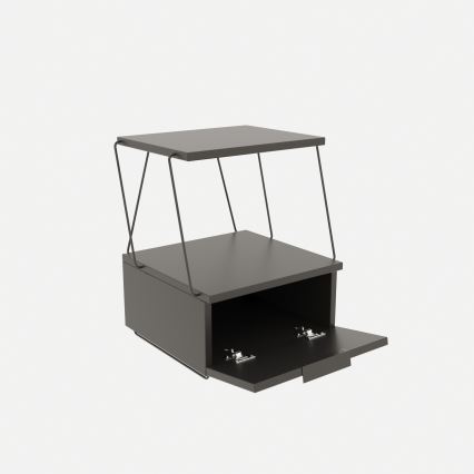 Mesa de cabeceira TEKOBA 52x42 cm antracite