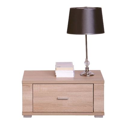 Mesa de cabeceira THEMO 29x63 cm castanho