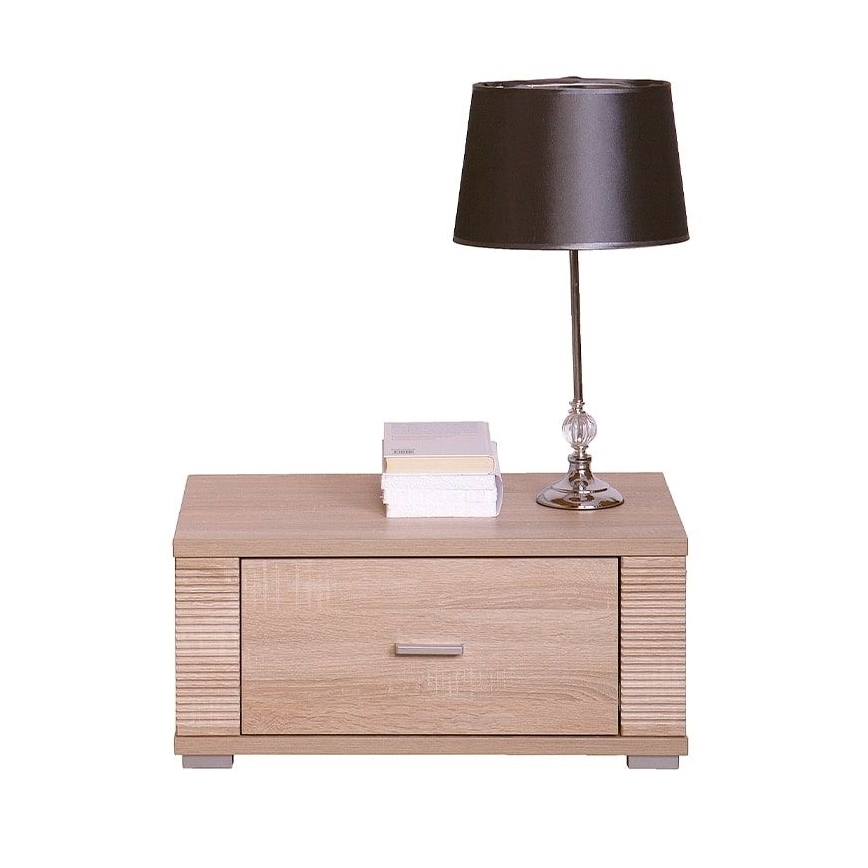 Mesa de cabeceira THEMO 29x63 cm castanho