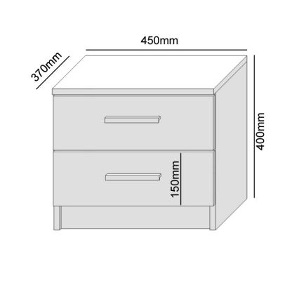 Mesa de cabeceira TOD branco