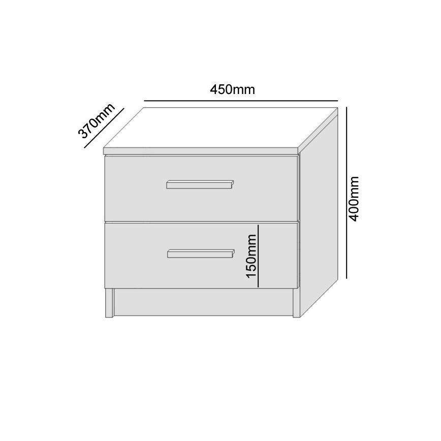 Mesa de cabeceira TOD branco