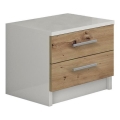 Mesa de cabeceira TOD branco/carvalho artisan