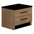 Mesa de cabeceira TOD carvalho craft/preto