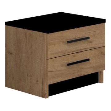 Mesa de cabeceira TOD carvalho craft/preto