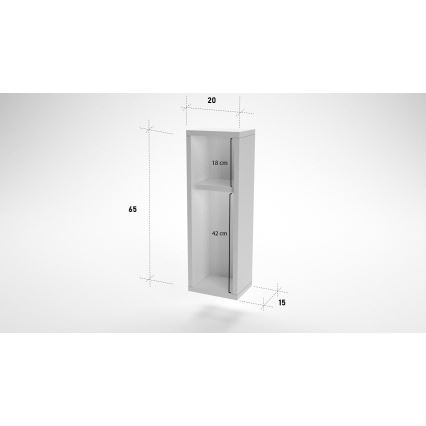 Mesa de cabeceira TURRA 65x20 cm branca