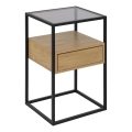 Mesa de cabeceira ZEIN carvalho/preto