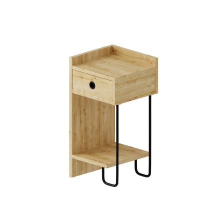 Mesa de cabedeira CACTUS 60x29,5 cm bege/preto