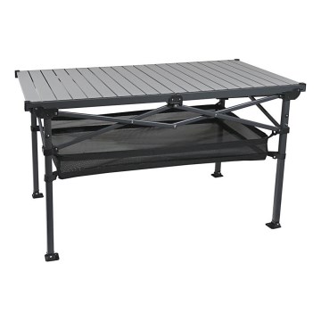 Mesa de campismo dobrável 118x70 cm antracite