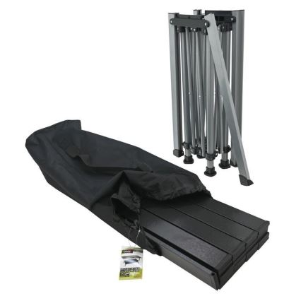 Mesa de campismo dobrável 123x55cm antracite