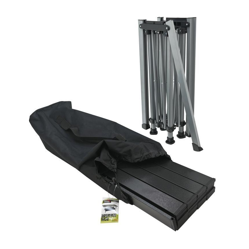 Mesa de campismo dobrável 123x55cm antracite