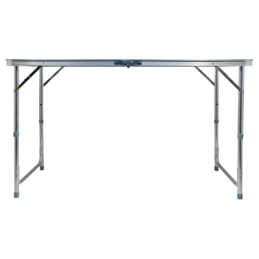 Mesa de campismo dobrável + 4x cadeiras branco/cromado mate