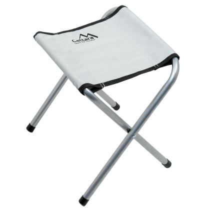 Mesa de campismo dobrável + 4x cadeiras branco/cromado mate