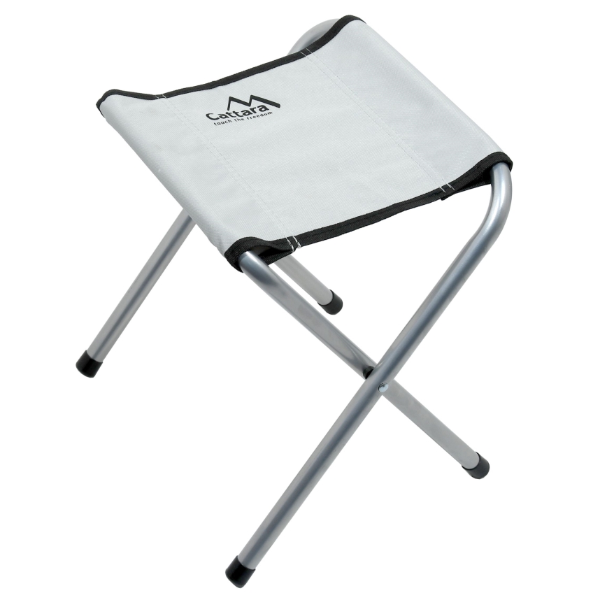 Mesa de campismo dobrável + 4x cadeiras branco/cromado mate