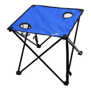 Mesa de campismo dobrável azul