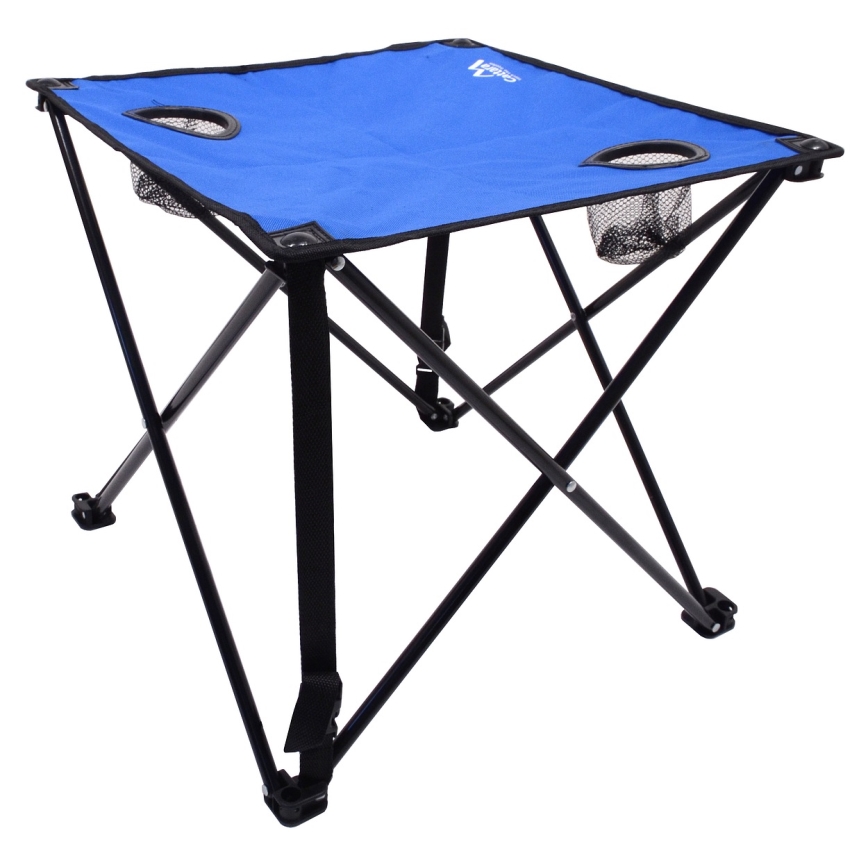 Mesa de campismo dobrável azul