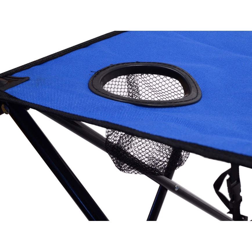 Mesa de campismo dobrável azul