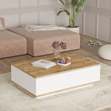 Mesa de centro 28,6x90 cm pinho atlantic/branco