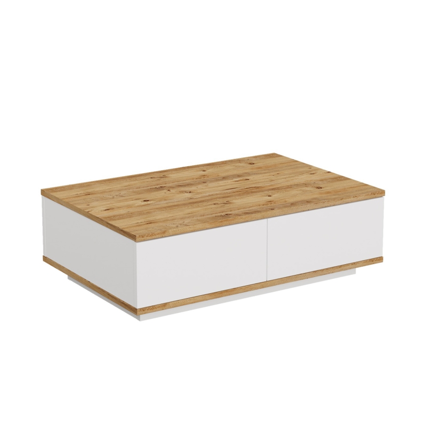 Mesa de centro 28,6x90 cm pinho atlantic/branco