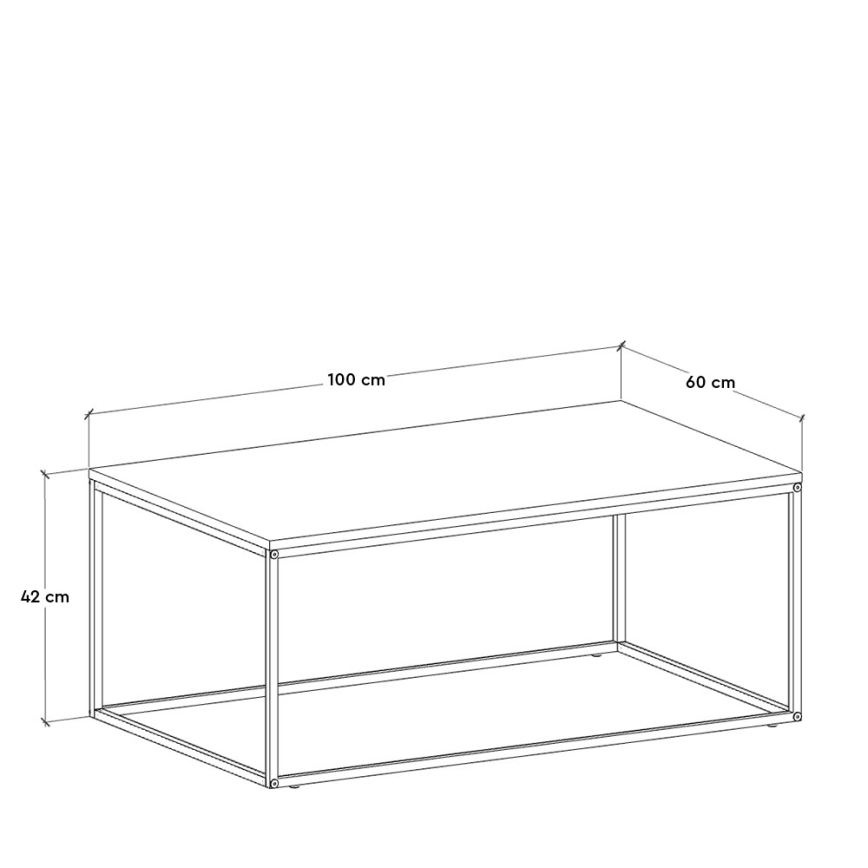 Mesa de centro 42x100 cm castanho
