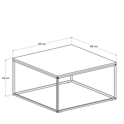 Mesa de centro 42x80 cm preto