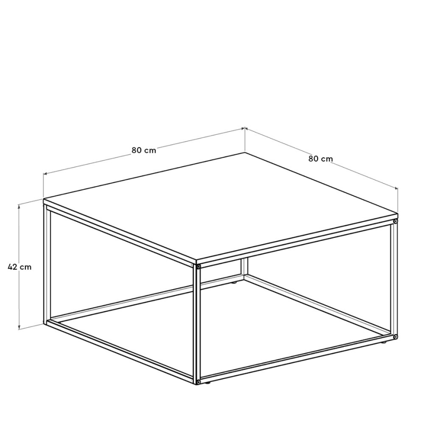 Mesa de centro 42x80 cm preto