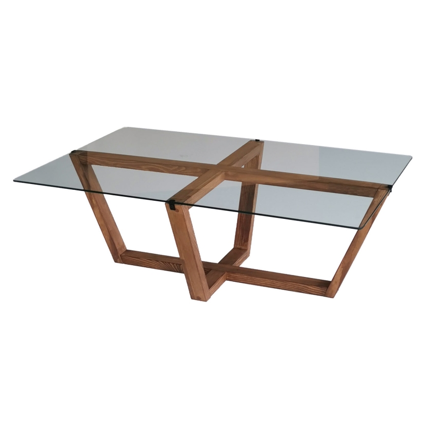 Mesa de centro AMALFI 35x105 cm pinho/transparente