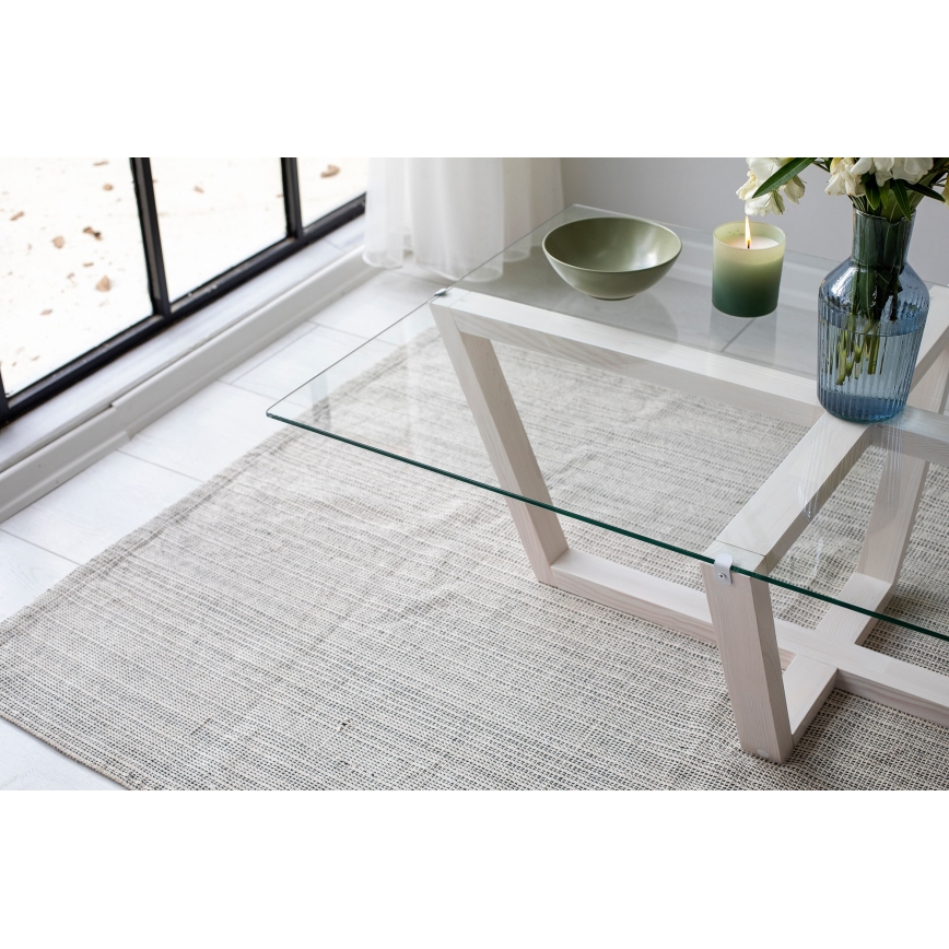 Mesa de centro AMALFI 35x105 cm pinho/transparente