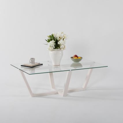 Mesa de centro AMALFI 35x105 cm pinho/transparente