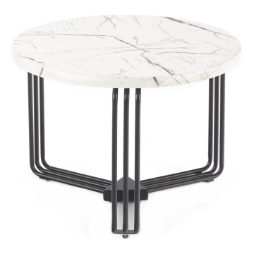 Mesa de centro ANTICA 41x55 cm preto/decoração em mármore