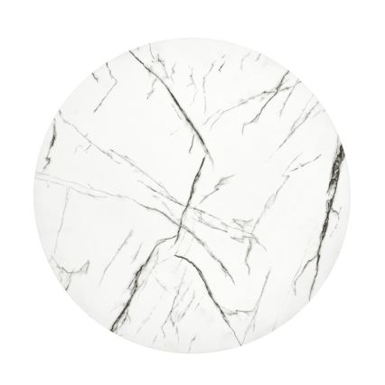 Mesa de centro ANTICA 41x55 cm preto/decoração em mármore