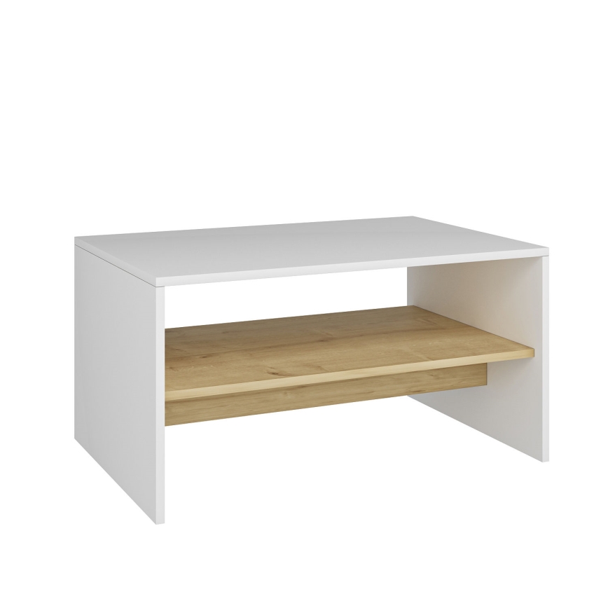 Mesa de centro APOLLON 47x90 cm bege/branco