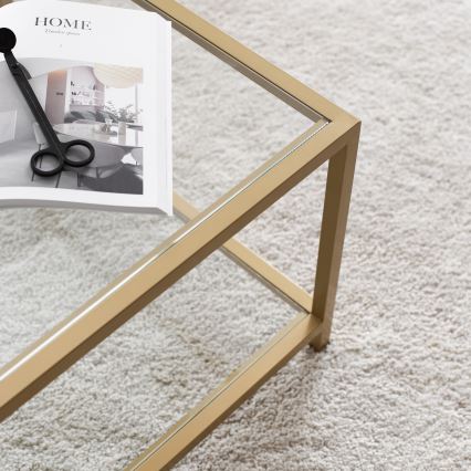 Mesa de centro ASTRO 40x90 cm dourado