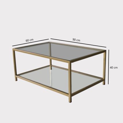 Mesa de centro ASTRO 40x90 cm dourado