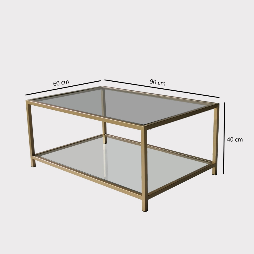 Mesa de centro ASTRO 40x90 cm dourado