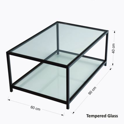 Mesa de centro ASTROSEHPA 40x90 cm preto