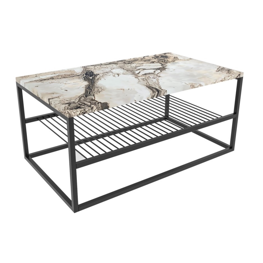 Mesa de centro ASUDE 43x95 cm preto/branco