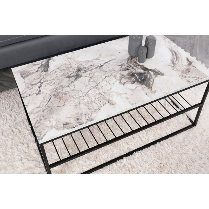 Mesa de centro ASUDE 43x95 cm preto/branco