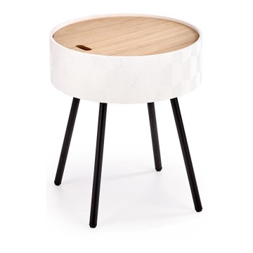 Mesa de centro AURA 45x38 cm branco/preto/bege
