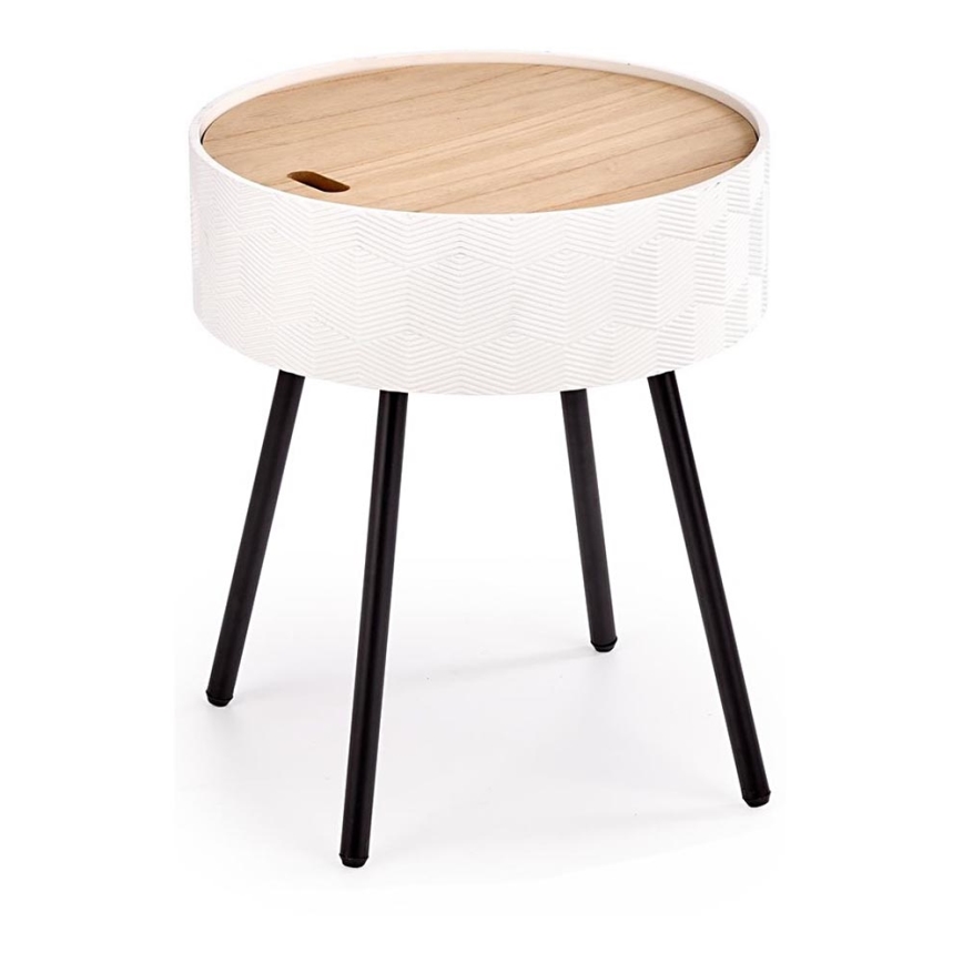Mesa de centro AURA 45x38 cm branco/preto/bege