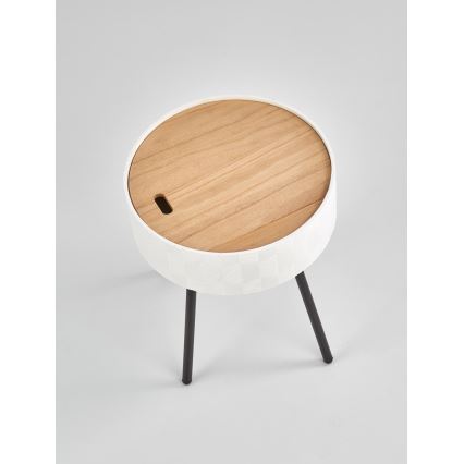 Mesa de centro AURA 45x38 cm branco/preto/bege