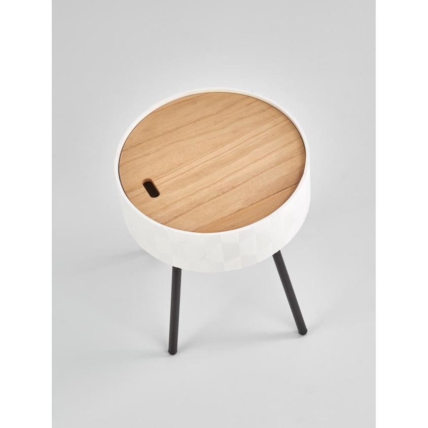 Mesa de centro AURA 45x38 cm branco/preto/bege