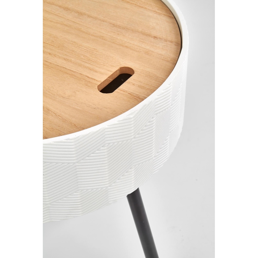 Mesa de centro AURA 45x38 cm branco/preto/bege