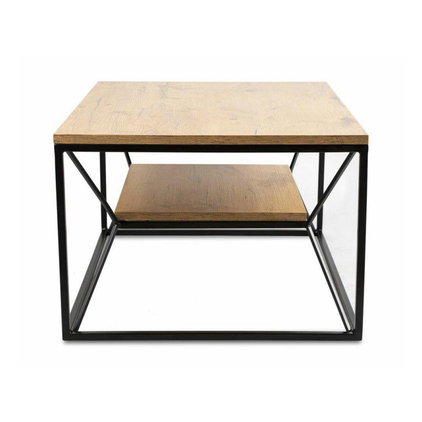 Mesa de centro BASICLOFT 40x80 cm preto/castanho