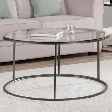 Mesa de centro BERLIN 60x45 cm preto/transparente