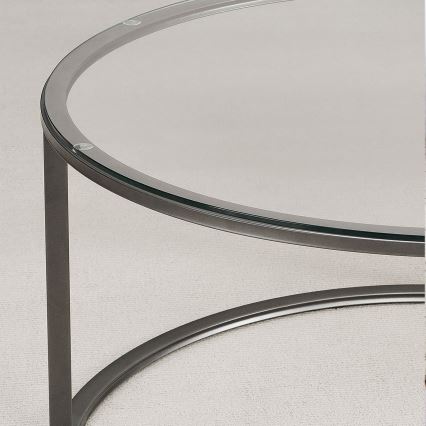 Mesa de centro BERLIN 60x45 cm preto/transparente