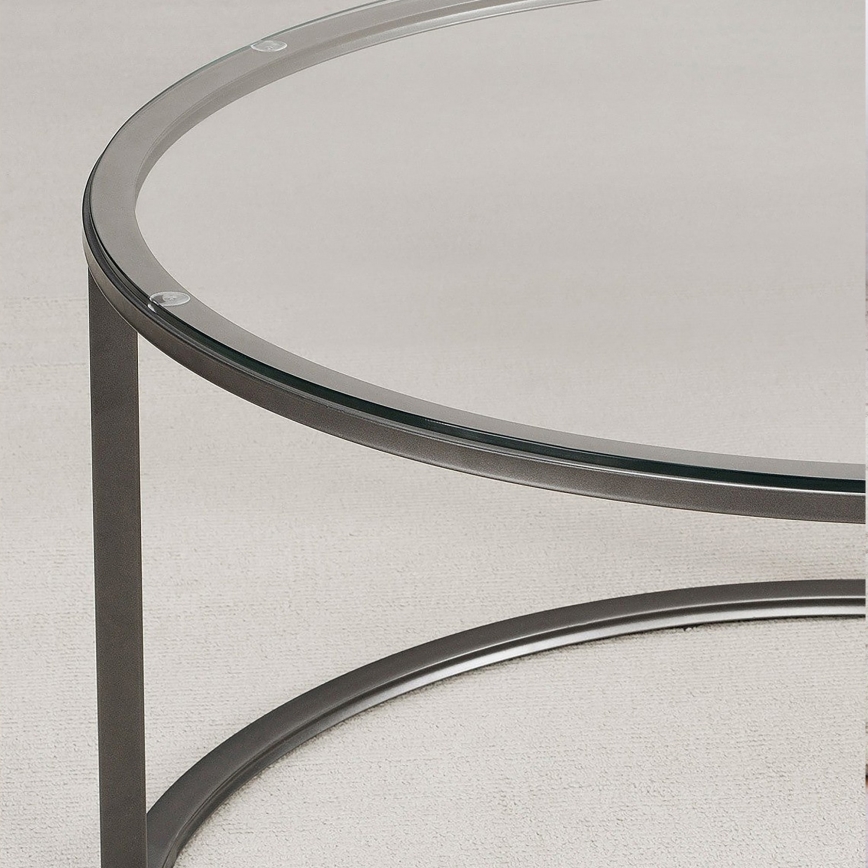 Mesa de centro BERLIN 60x45 cm preto/transparente